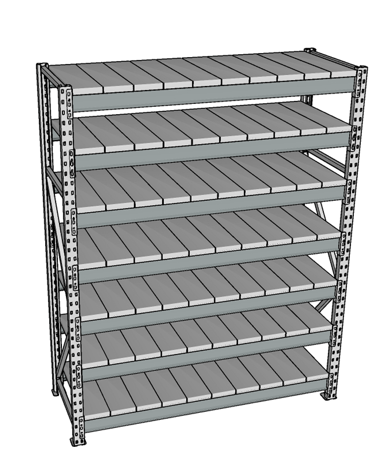 Стеллаж грузовой СГР 2000x1200x600 7 полок (металл) купить в Казани Стеллаж грузовой СГР 2000x1200x600 7 полок (металл) купить в Казани