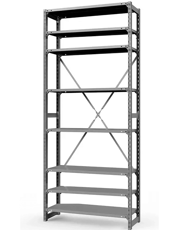 Стеллаж ТСУ 3000x1200x500 8 полок (150 кг, металл) купить в Казани
