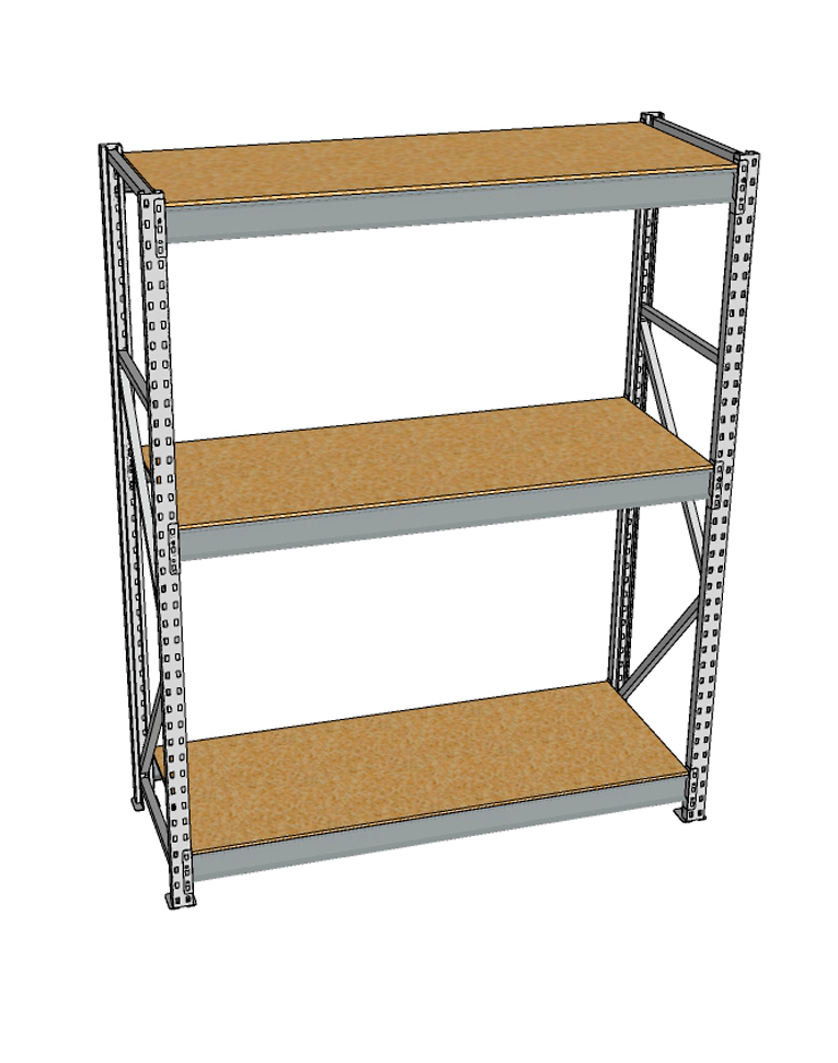 Стеллаж грузовой СГР 2500x1500x500 3 полки (ДСП) купить в Казани Стеллаж грузовой СГР 2500x1500x500 3 полки (ДСП) купить в Казани