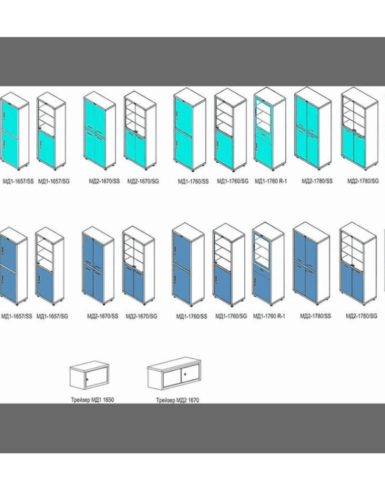Медицинский шкаф HILFE МД 1 1760/SG купить в Казани