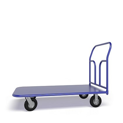 Платформенная тележка ТП 4 (г/п 300 кг, 1200x600 мм, колеса пневматические 270 мм) купить в Казани