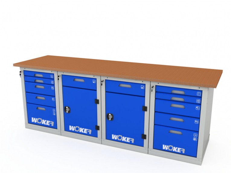 Верстак четырехтумбовый WOKER PRO 45225.2400 купить в Казани