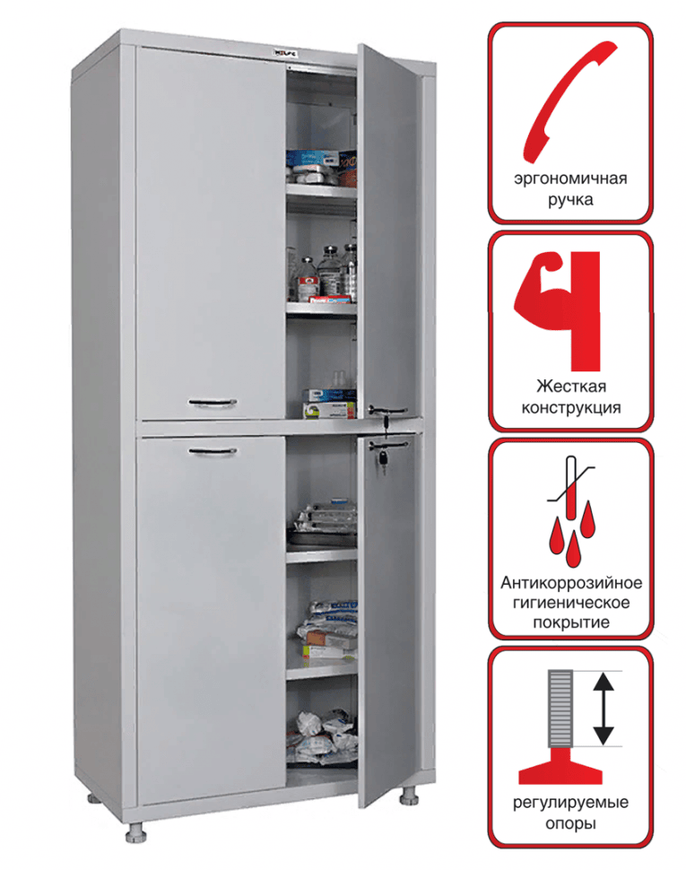 Медицинский шкаф Hilfe МД 2 1780/SS купить в Казани