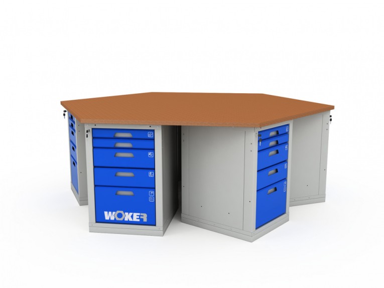 Верстак шеститумбовый WOKER PRO 6005.2500 купить в Казани