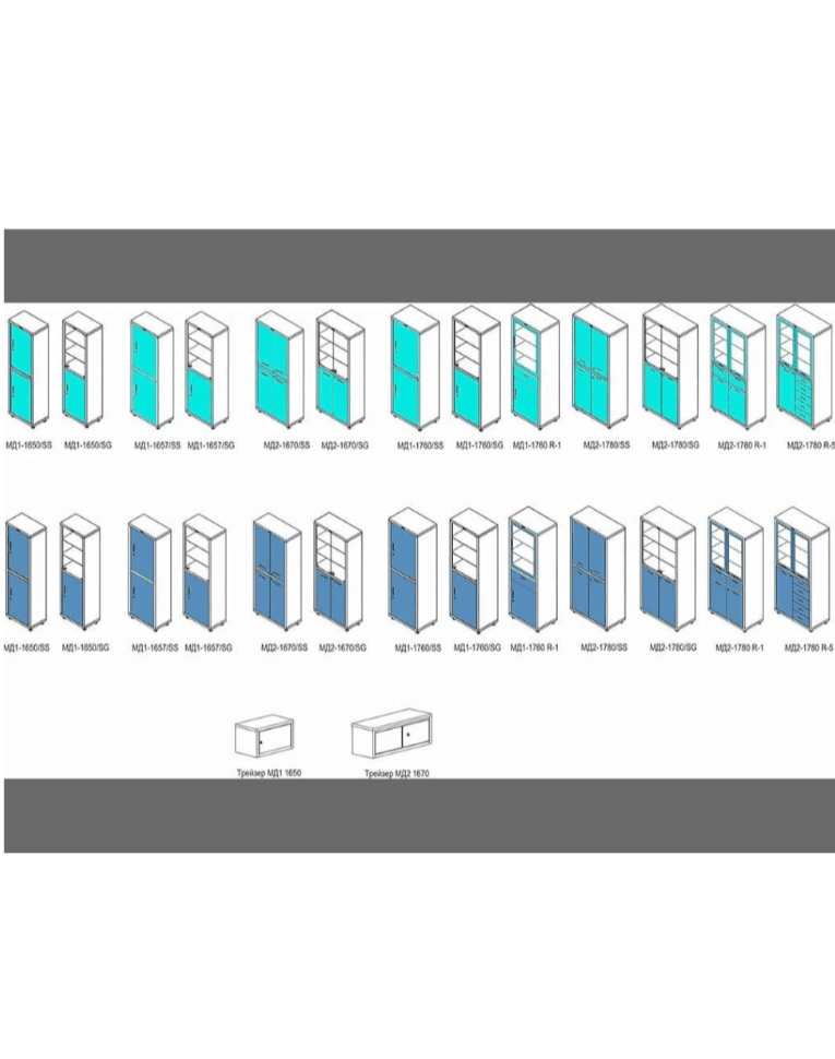 Медицинский шкаф HILFE МД 2 1780/SG купить в Казани