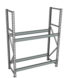 Стеллаж грузовой СГР 3000x2100x800 2 полки (без настила)