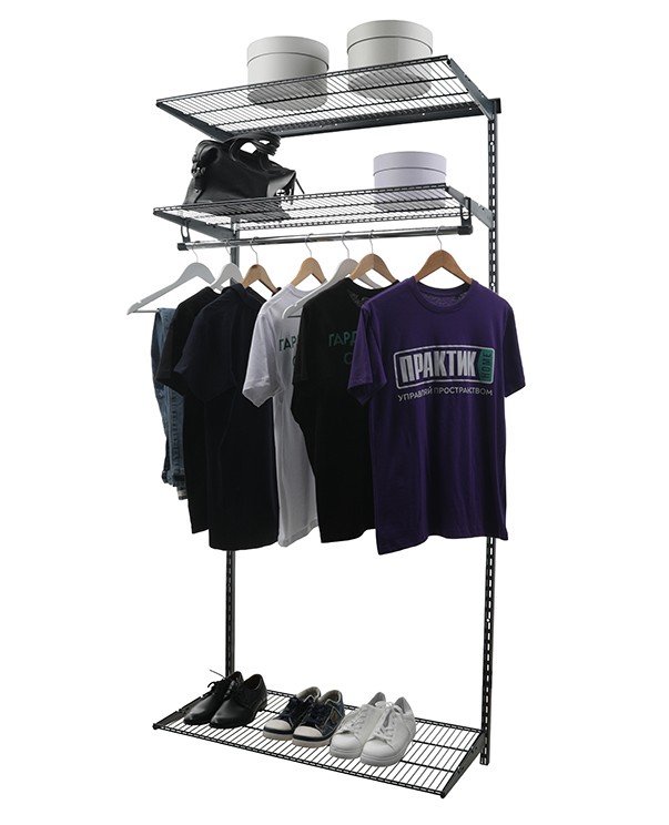 Гардеробная система Практик Home Basic G90 графит купить в Казани