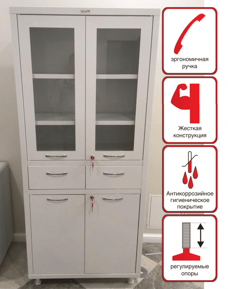Медицинский шкаф HILFE МД 2 1780 R-1 купить в Казани