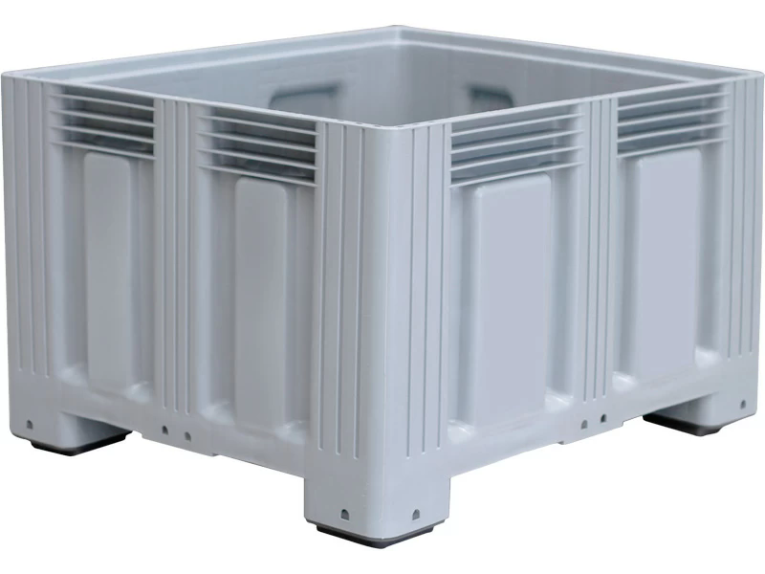 Контейнер 1200х1000х758 сплошной, на ножках серый купить в Казани