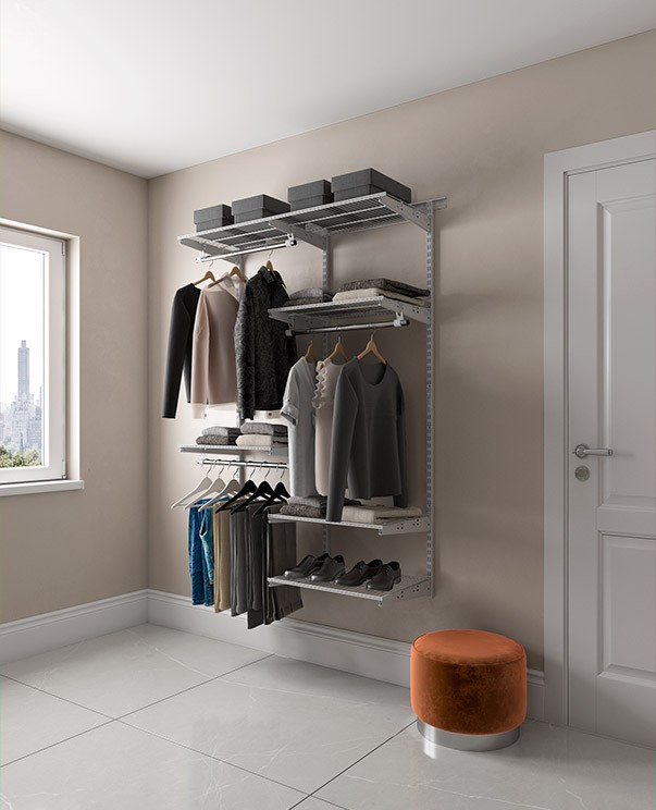 Гардеробная система Практик Home Optima G120 белая купить в Казани