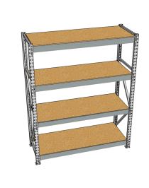 Стеллаж грузовой СГР 2500x1200x500 4 полки (ДСП)