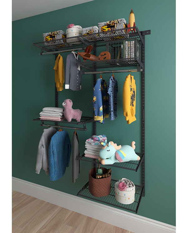 Гардеробная система Практик Home Optima G120 графит купить в Казани