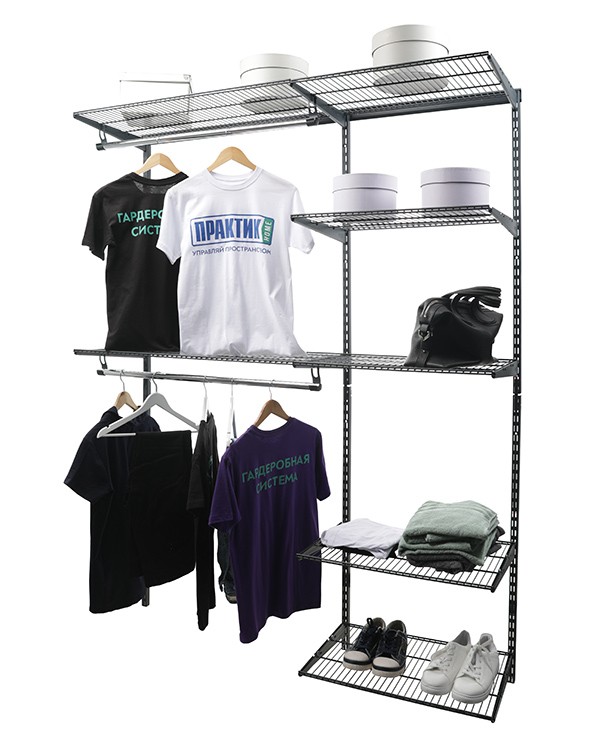 Гардеробная система Практик Home Optima G150 графит купить в Казани