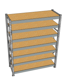 Стеллаж грузовой СГР 2000x1500x800 7 полок (ДСП) Стеллаж грузовой СГР 2000x1500x800 7 полок (ДСП)