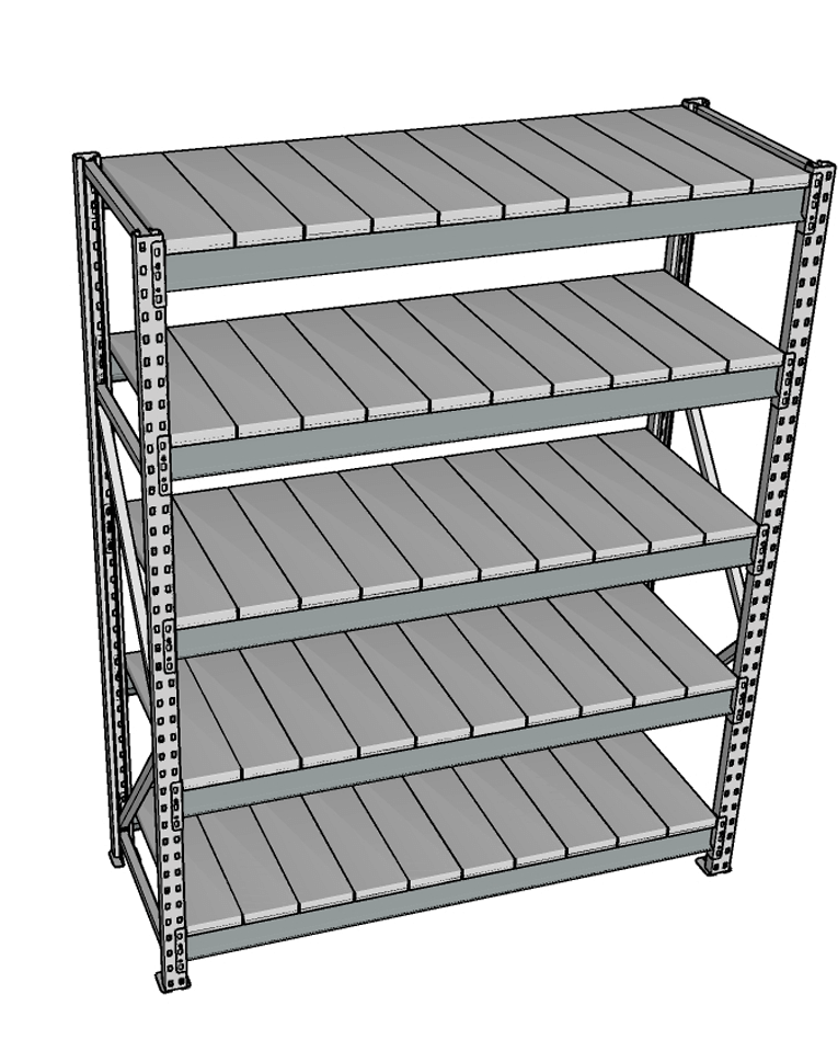 Стеллаж грузовой СГР 2500x1800x400 5 полок (металл) купить в Казани Стеллаж грузовой СГР 2500x1800x400 5 полок (металл) купить в Казани
