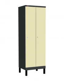 Шкаф-локер ДиКом УНО-321, корпус RAL 7016, двери RAL 1015, на ножках