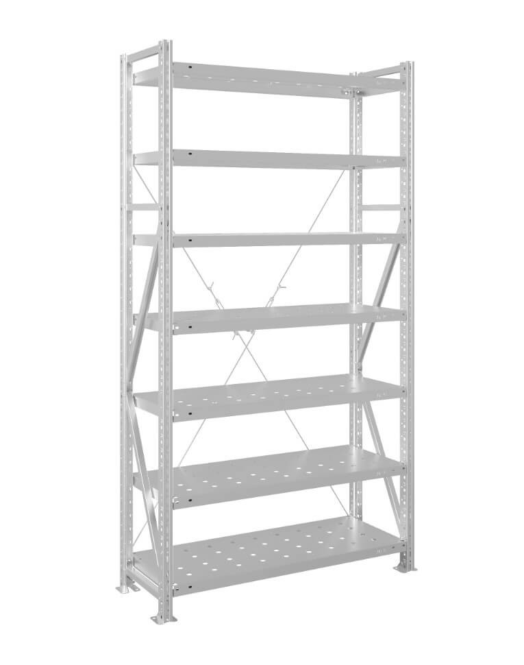 Стеллаж MS U 2000x1200x500 7 полок (350 кг, перф) купить в Казани Стеллаж MS U 2000x1200x500 7 полок (350 кг, перф) купить в Казани