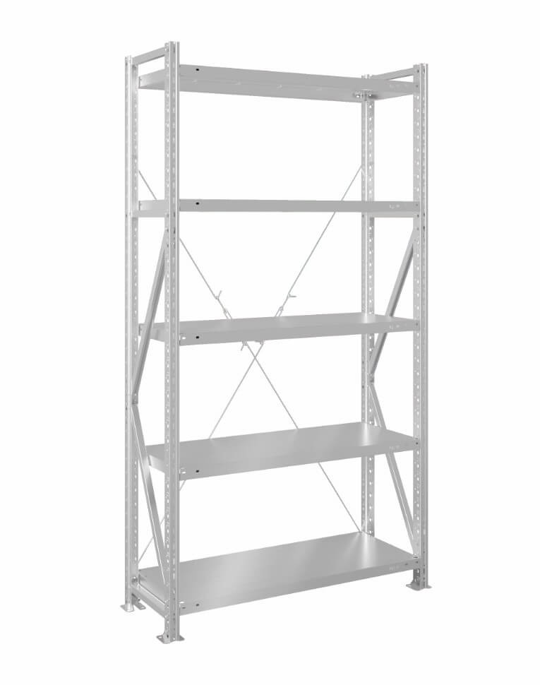 Стеллаж MS U 2000x700x400 5 полок (350 кг, металл) купить в Казани