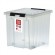 Контейнер Rox Box Original 50 (500х390х390 мм с крышкой и клипсами, на роликах, прозрачный) купить в Казани
