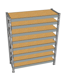 Стеллаж грузовой СГР 2000x900x500 8 полок (ДСП) Стеллаж грузовой СГР 2000x900x500 8 полок (ДСП)