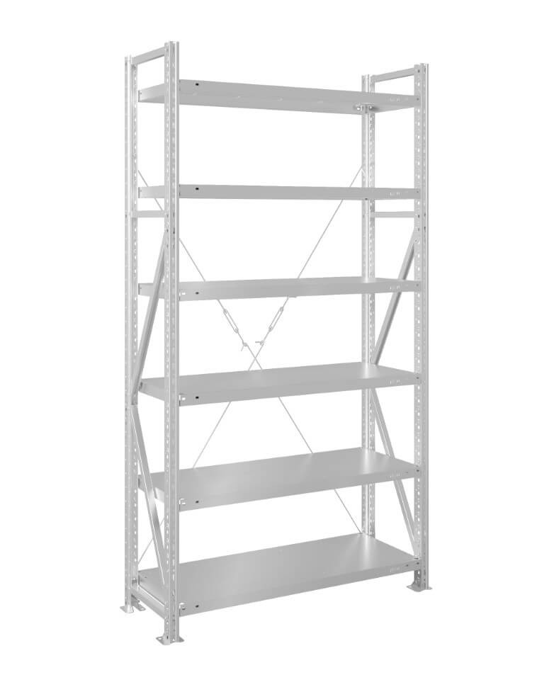 Стеллаж MS U 2000x1200x600 6 полок (350 кг, металл) купить в Казани