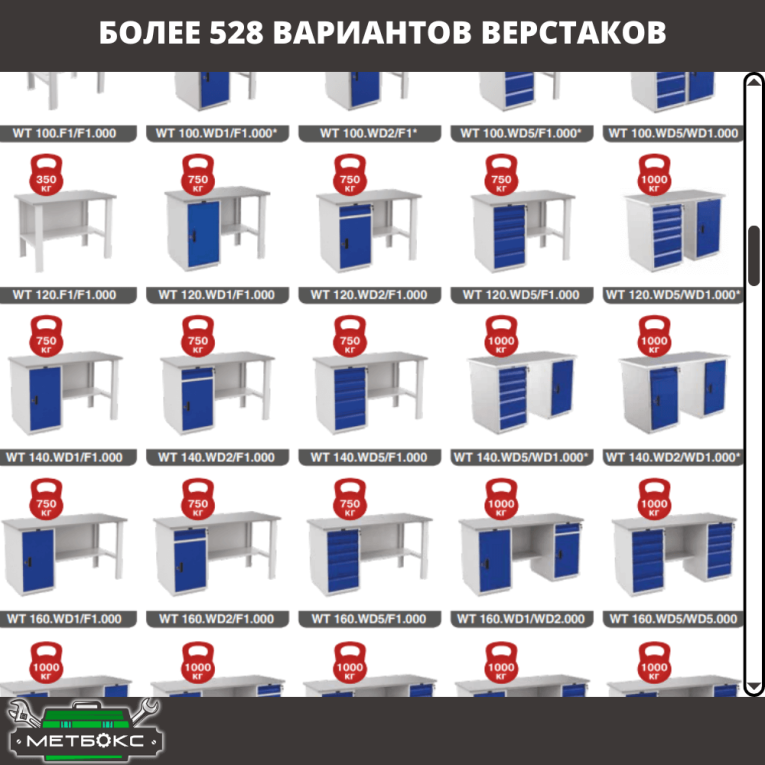 Верстак Profi WT160.WD1/WD1.100 купить в Казани Верстак Profi WT160.WD1/WD1.100 купить в Казани