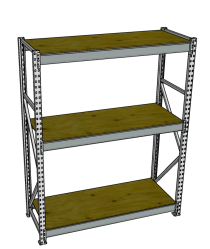 Стеллаж грузовой СГР 2000x1200x800 3 полки (фанера) Стеллаж грузовой СГР 2000x1200x800 3 полки (фанера)
