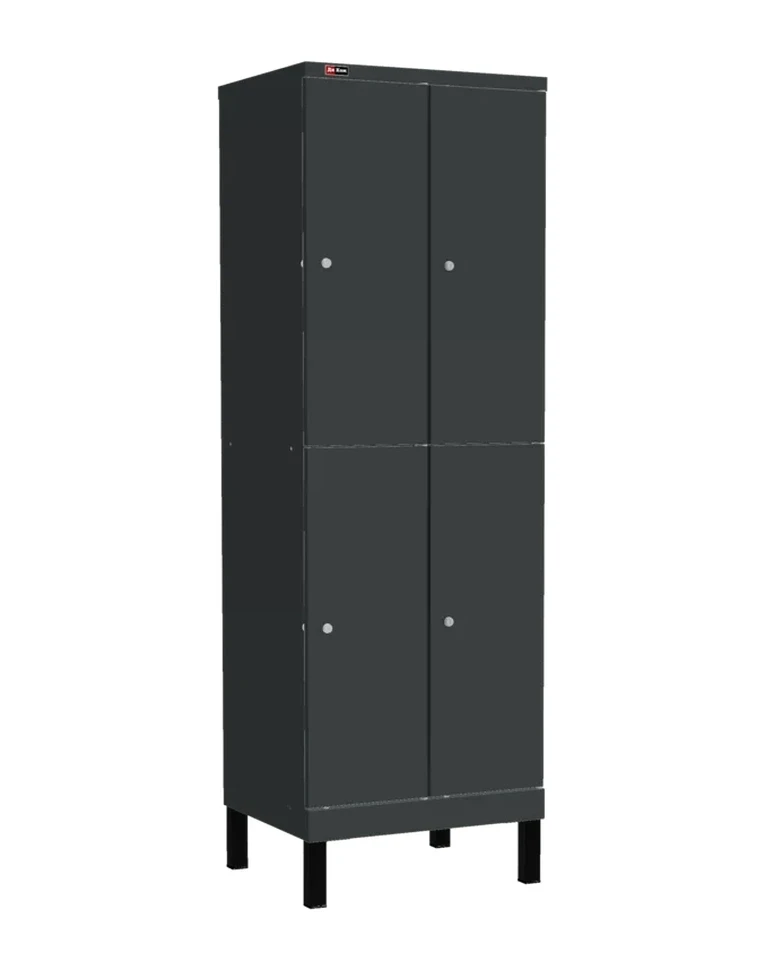 Шкаф-локер ДиКом УНО-322, корпус RAL 7016, двери RAL 7016, на ножках