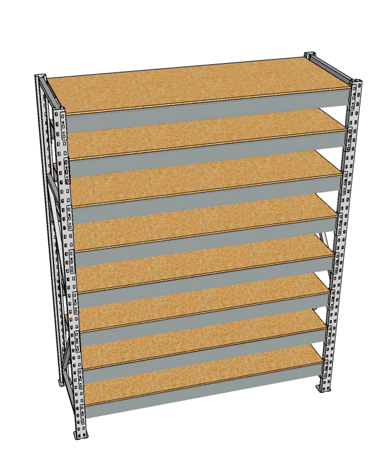 Стеллаж грузовой СГР 2000x1800x400 8 полок (ДСП) купить в Казани