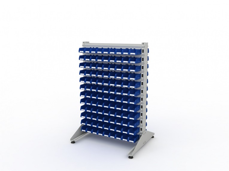 Стеллаж для пластиковых лотков SORTEX двухсторонний 1500x1000x800.01 купить в Казани