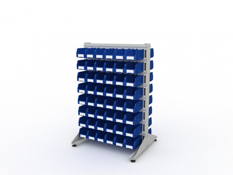 Стеллаж для пластиковых лотков SORTEX двухсторонний 1500x1000x800.02 купить в Казани