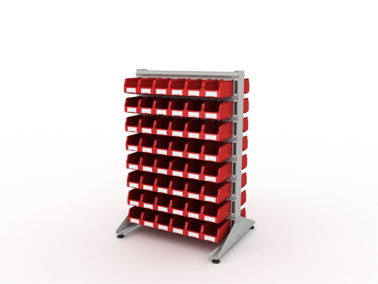 Стеллаж для пластиковых лотков SORTEX двухсторонний 1500x1000x800.02 купить в Казани