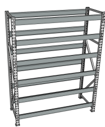 Стеллаж грузовой СГР 2000x1800x1000 6 полок (без настила)
