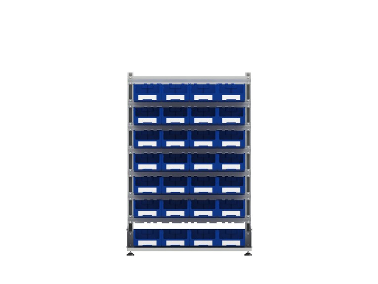 Стеллаж для пластиковых лотков SORTEX двухсторонний 1500x1000x800.03 купить в Казани