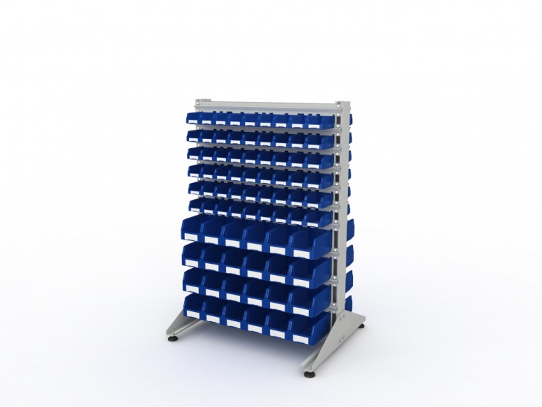 Стеллаж для пластиковых лотков SORTEX двухсторонний 1500x1000x800.04 купить в Казани