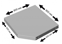 Угловая полка Практик MS 60F (800х600) Угловая полка Практик MS 60F (800х600)