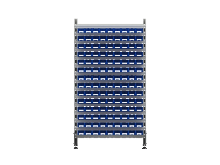 Стеллаж для пластиковых лотков SORTEX двухсторонний 1800x1000x800.01 купить в Казани