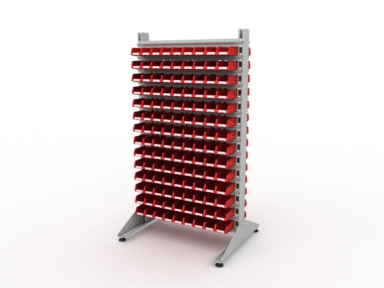 Стеллаж для пластиковых лотков SORTEX двухсторонний 1800x1000x800.01 купить в Казани