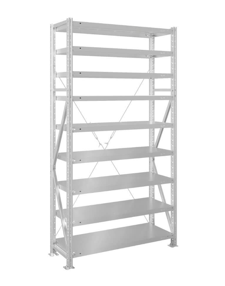 Стеллаж MS U 2000x1000x300 9 полок (200 кг, металл) купить в Казани