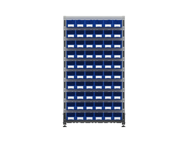 Стеллаж для пластиковых лотков SORTEX двухсторонний 1800x1000x800.02 купить в Казани