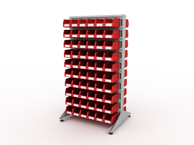 Стеллаж для пластиковых лотков SORTEX двухсторонний 1800x1000x800.02 купить в Казани