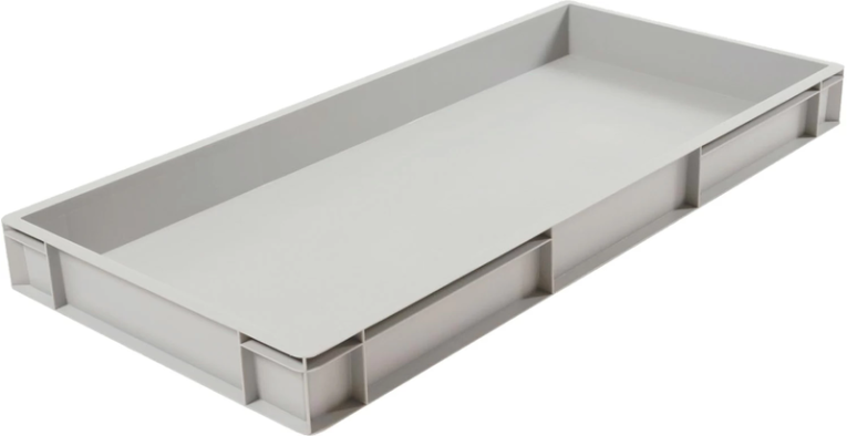 Ящик 1000х400х120 сплошной, без ручек, дно с усилением, серый B-4011 купить в Казани