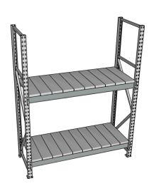 Стеллаж грузовой СГР 2000x900x500 2 полки (металл) Стеллаж грузовой СГР 2000x900x500 2 полки (металл)