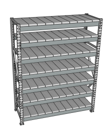 Стеллаж грузовой СГР 2500x900x500 7 полок (металл)