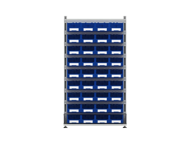 Стеллаж для пластиковых лотков SORTEX двухсторонний 1800x1000x800.03 купить в Казани