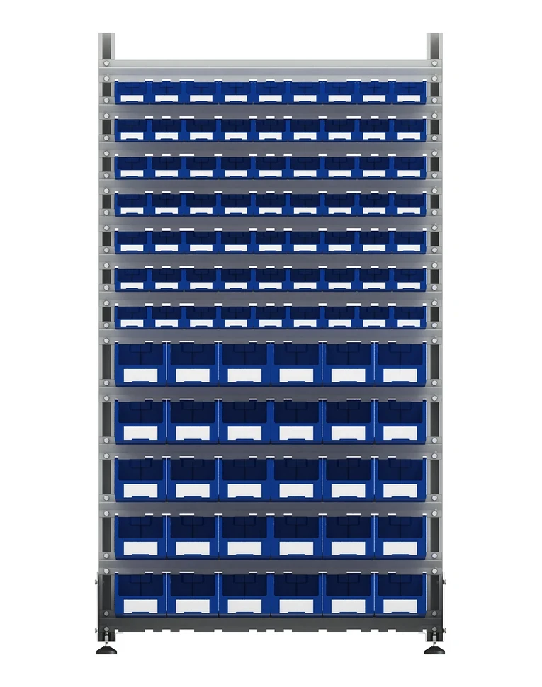 Стеллаж для пластиковых лотков SORTEX двухсторонний 1800x1000x800.04 купить в Казани Стеллаж для пластиковых лотков SORTEX двухсторонний 1800x1000x800.04 купить в Казани