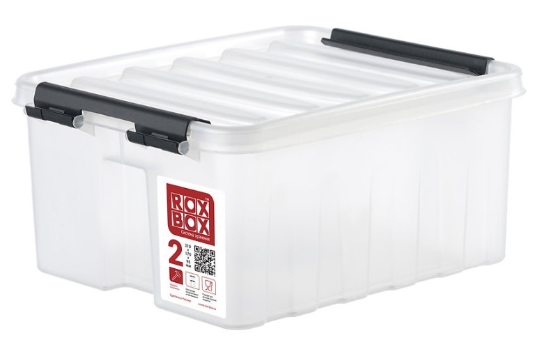 Контейнер Rox Box Original 2 (210х170х95 мм с крышкой и клипсами прозрачный) купить в Казани