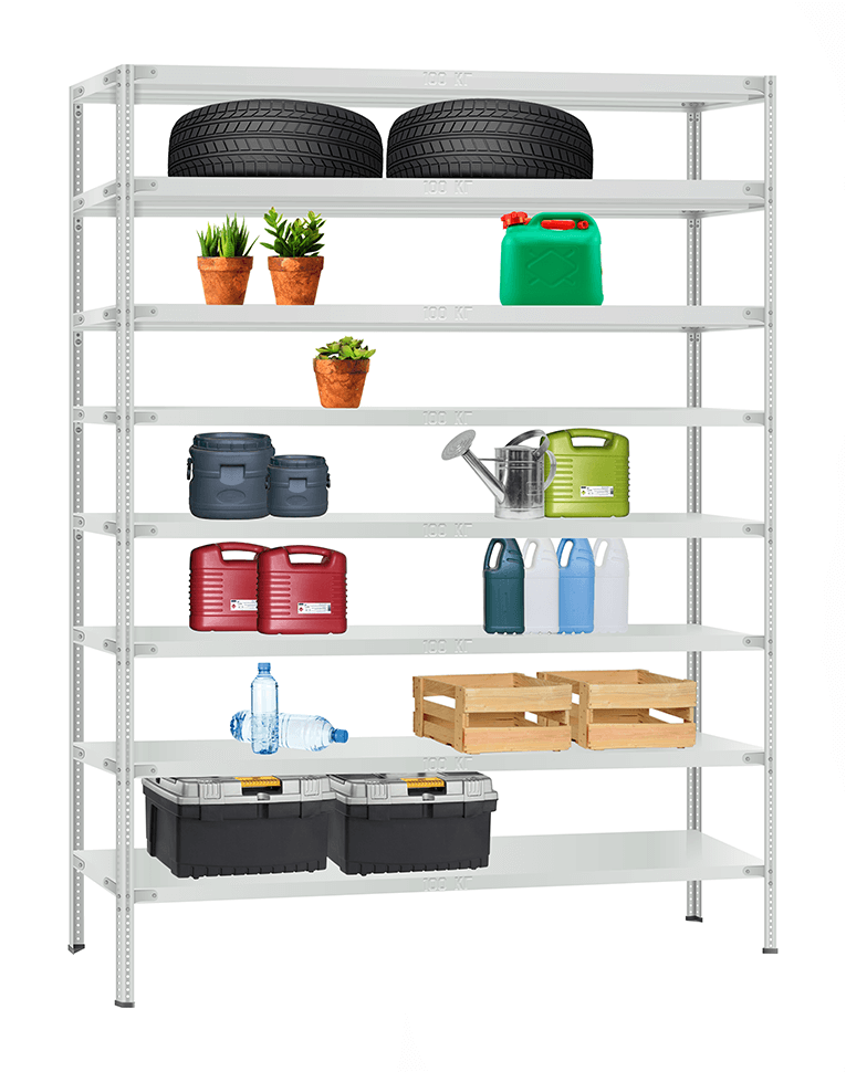 Стеллаж металлический Титан МС-900 2300x1000x400 8 полок купить в Казани