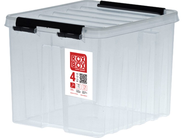 Контейнер Rox Box Original 4 (210х170х175 мм с крышкой и клипсами прозрачный) купить в Казани