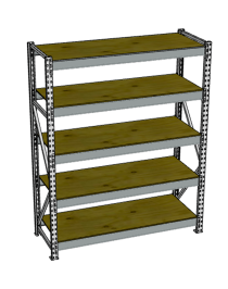 Стеллаж грузовой СГР 2500x1200x500 5 полок (фанера) Стеллаж грузовой СГР 2500x1200x500 5 полок (фанера)